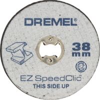 Disques à tronçonner pour métaux Dremel SC456B SpeedClic, jeu d'accessoires avec 12 disques à tronçonner pour couper des tuyaux métalliques, de l'acier trempé, du cuivre, des panneaux de cloison sèche
