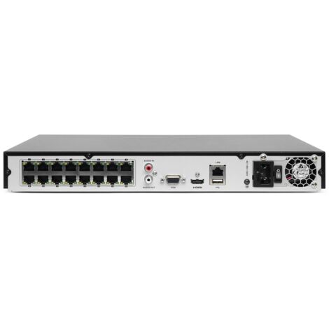 NVR 16 CANALI POE HIKVISION 8.0 MEGAPIXEL ONVIF IP HWN-4216MH-16P AI P2P  HD 2 TB