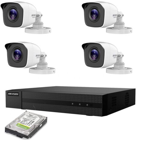 KIT VIDEOSORVEGLIANZA IP POE 4 TELECAMERE HIKVISION 4 MPX 4K HD 2TB