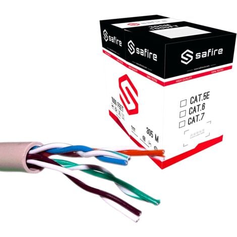 CAVO RETE 305 METRI ETHERNET UTP CAT 5E 4X2 AWG 24 LAN RJ45 IGNIFUGO