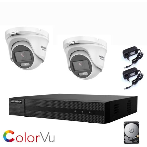 KIT VIDEOSORVEGLIANZA HIKVISION 4 CANALI 5 MPX 2 TELECAMERE DOME 5 MPX 3k Hybrid Light Hdd 500gb 85310093 - Foto 3