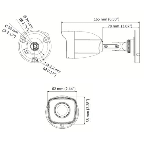 TELECAMERA HIKVISION 2 MPX DA ESTERNO 2.8 MM HWT-B123-M