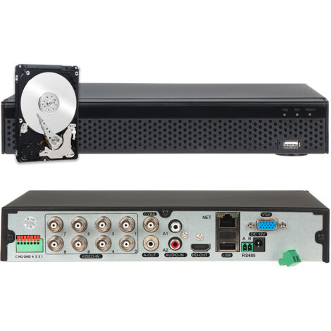 DVR 8 CANALI IBRIDO CLOUD IP 5 MPX HARD DISK 160 GB