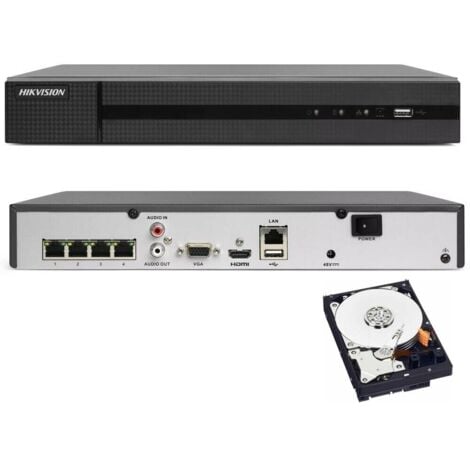 KIT VIDEOSORVEGLIANZA IP POE 6 TELECAMERE HIKVISION 4 MPX 4K HD 2TB