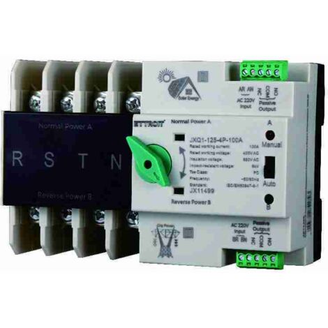 Interruttore Trasferimento Automatico Doppia Alimentazione 2P 100A AC 230V - Commutatore Rete/Gruppo