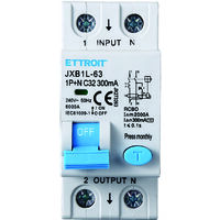 INTERRUTTORE MAGNETOTERMICO DIFFERENZIALE SALVAVITA PER BARRA DIN 2 MODULI 1P+N 32A C32 240V 300mA 6KA