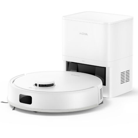 MOVA E20 Plus – Aspirateur robot laveur 5000 Pa, navigation intelligente, fonction 2‑en‑1, design moderne, blanche