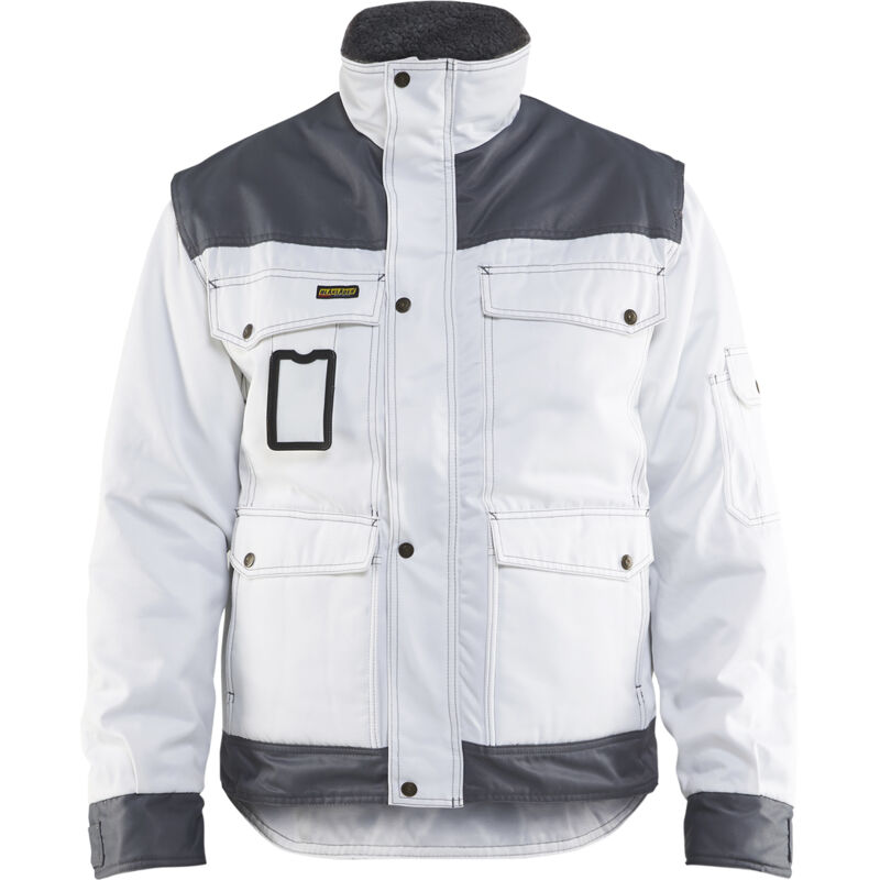 Champ Fleecejacke Weiß/grau – Malerjacke S-4XL,  Produktbild-Vorschau 5