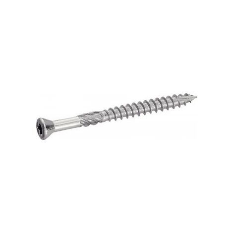Reduzierte, gefräste Terrassenschraube mit 6 Lappen, Edelstahl A2, Ø5x50mm – 200 Stück in der Packung