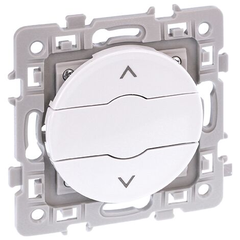 Doppelschalter mit Druckknopf 6A Hoch/Runter - QUADRAT