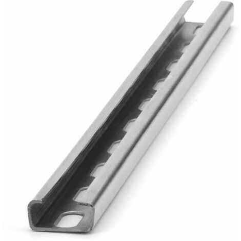 Profilprofile für leichte Belastungen Typ "C" Durchbohrtes verzinktes Schienenprofil 25 x 8 x 0,80 x 1000 - Packung mit 30