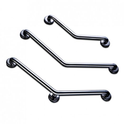 Gekrümmte Haltestange Ø32 - Edelstahl - 2 Befestigungspunkte 400x400mm lang 400x400mm