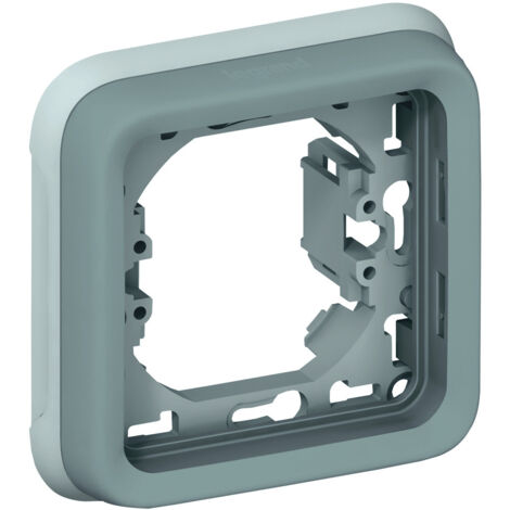 Wasserdichte Einbaubox für 1 Anschlussstelle Plexo, modular, IP55, Grau
