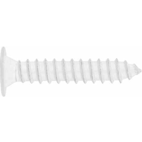 Selbstbohrschrauben für Blech und PVC – extraflacher Kopf – PH-Antrieb – verzinkt weiß 4,2 x 32 – Packung zu 500