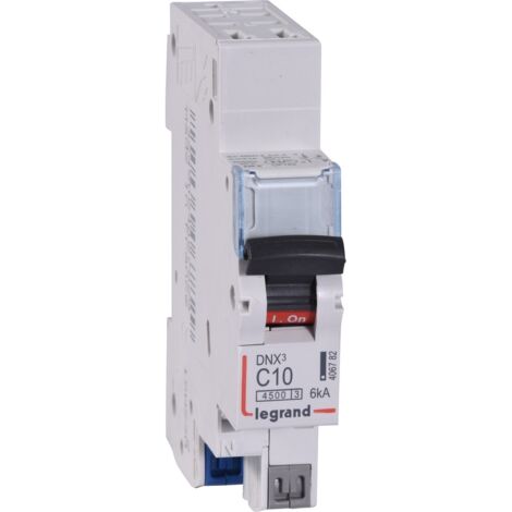 Legrand 406782 Leistungsschalter dnx3 4500 – auto/auto – u+n 230v 10a 6ka kurve c – abgang
