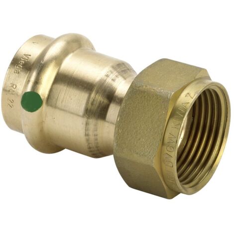 Viega Verschraubung mit SC Sanpress 2263 flachdichtend in15mmxG3/8Siliziumbronze