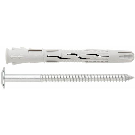 50er Pack – Universale Nylon-Dübel mit hoher Leistung – Unverletzbare Trapezkopf – Verzinkt – ATE-zertifiziert 10 x 80 mm Ø10 (1/2)