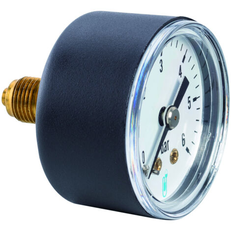 Manometer axialer Anschluss 8x13 - Zifferblatt Ø50mm 0 bis 10 bar