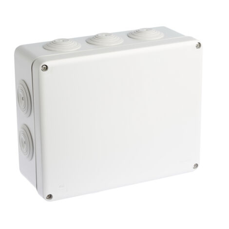 Quadratische Verteilerdose aus rostfreiem Edelstahl AISI 316 wasserdicht - 960°C - IP55 - SUM'OHM 210x170x80 - 10 Anschlüsse