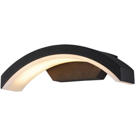 Außenwandlampe LED CURVILINE - Anthrazit 4000K Neutralweiß - 8W - Mit IR-Bewegungsmelder