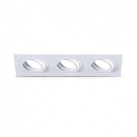 Dreifach-Spothalterung Weiß Mast 258 x 93 mm – abnehmbarer Klemmringbefestigung