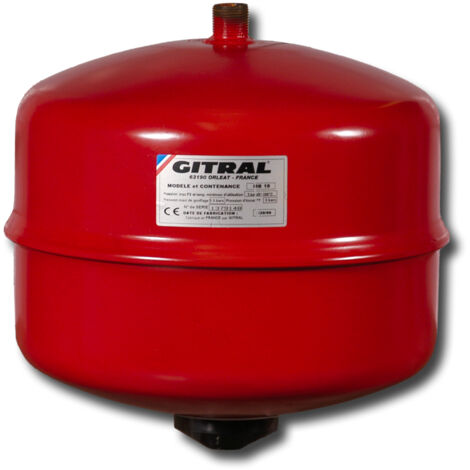 Hängendes blankes Membran-Ausdehnungsgefäß GITRAL MB18 - 18 Liter 3.9 Bar - 3/4-Anschluss - 130G001800