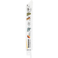 Pack mit 5 Sägeblättern für Stichsägen, Zahnprofil Twin Cut – L203S Long. Nützlich 205 Long. Insgesamt 225