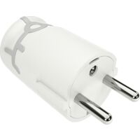 Schutzkontaktstecker 16A 2P+T mit weißem Gehäuse