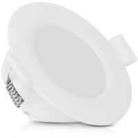 Punkte Polycarbonat weiß LED Einbaulampen fest LUCIOLE ECO 8W 3000K Warmweiß