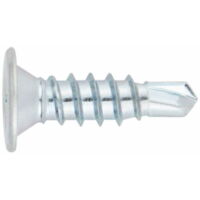 Selbstbohrschrauben mit Gewinde für Blech und PVC – Extra flacher Kopf – PH-Antrieb – Verzinkt 4,2 x 23 – 500 Stück in der Packung