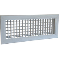 Doppel-Deflexionsgitter – Weiß lackiertes Aluminium 300x100mm