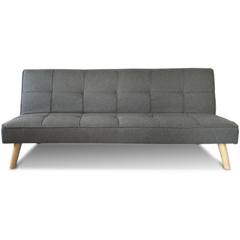 Banquette Clic Clac 3 places gris - Siljan