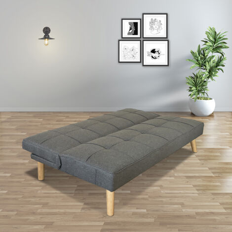 Banquette Clic Clac 3 places gris - Siljan
