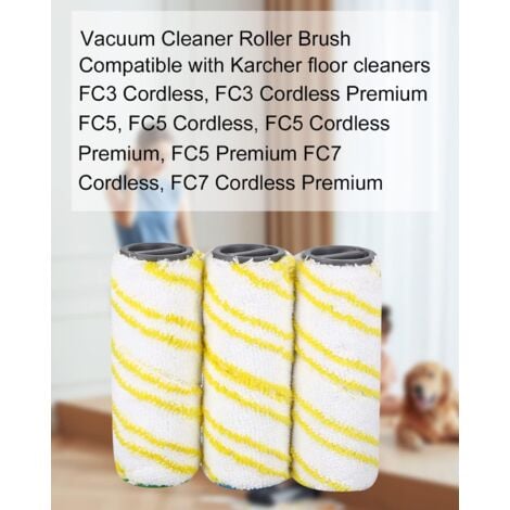 Rouleaux de remplacement, rouleaux de remplacement Karcher FC7 FC5 FC3D FC3 (4 pièces jaunes)