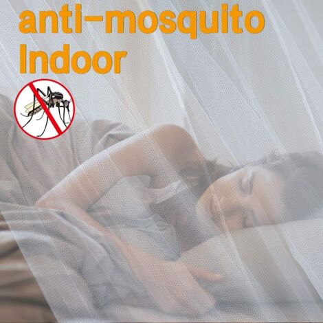 Moustiquaire de Lit, Grand Carrée Moustiquaire pour Lit Extra Large, Moustiquaire Baldaquin Intérieur et Extérieur pour Lits Simples et Doubles - Blanc (190 x 210 x 240cm)