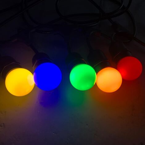Lot de 20 ampoules led couleur b22 ampoules baïonnette 2w Rouge, Jaune, Orange, Vert, Bleu,Incassable (équivalence 20W)