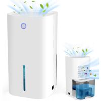 Jusch – Déshumidificateur électrique compact pour pièces jusqu'à 20 m² – Technologie à condensation – Arrêt automatique – Protection contre humidité et moisissure