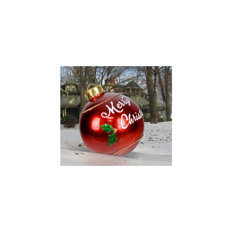 Sollbry Inflatable Christmas Ball Inflatable Ornament Inflatable Ball Ornament Christmas Outdoor Decoration Christmas Inflatable Ball Decoration Oversized Inflatable Christmas Ball