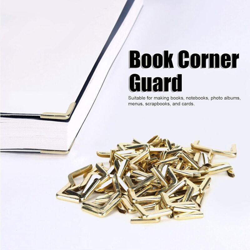 Angoli Metallo Per Libri - 100 Pezzi - Oro - Protezione Angoli Album E Menu