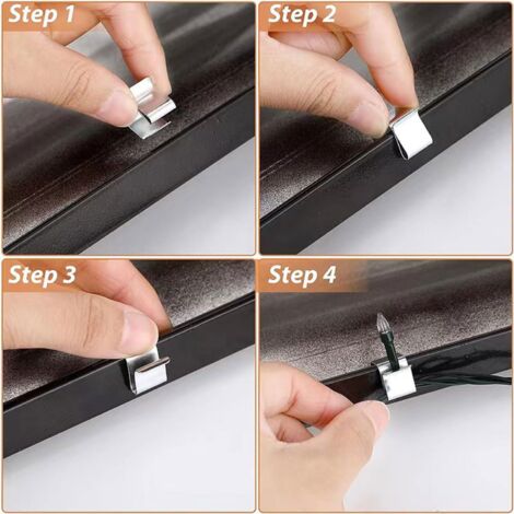 Sollbry 50Pcs Stainless Steel Gutter Hooks for String Lights Christmas Light Clips for Garden Decoration and Christmas Decoration，1714mm