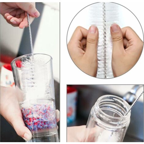 Sollbry Bottle Brush Set  3 Bottle Brushes  Cleaning Brushes  Bottle Brushes  Bottle Swabs  Straw Brush  Glass Brushes – Soft Cotton Tip  3 Sizes