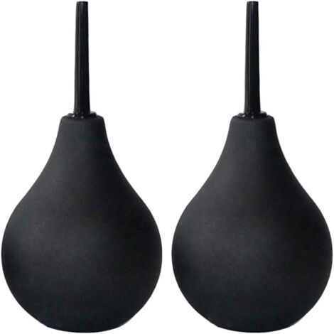 Sollbry Rectal Enema Bulbs for Men - Anal Douche for Women, BPA & Phthalate Free Reusable Vaginal or Anal Enema Cleaner with Soft Smooth Nozzle, 220ml, Black