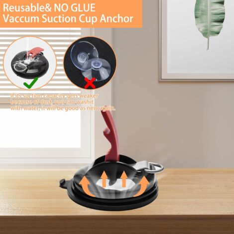 Sollbry Suction Cup Anchor with Fastener - 4 Pieces Suction Cup Hooks Suction Cups with 8 S Hooks, Multi-Function Car Suction Cup Heavy Duty Suction Cup for RV Awning Tarps