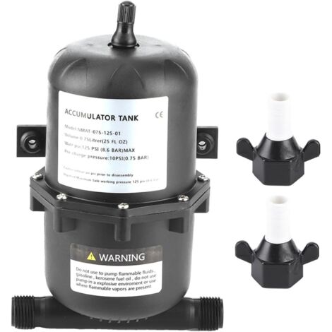 Fockety Druckausdehnungsgefäß 0.75L Für Wohnmobil & Boot - 10-125psi