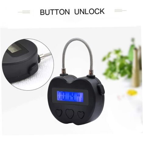 Sollbry Timer Padlock LCD Display USB Lock USB Time Lock Timer Lock Habit Habit Help, Safety Lock