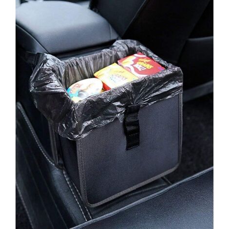 ANKVRP Hanging Car Trash Can – Back Seat Organizer, Waterproof, Plaid Design - View #9