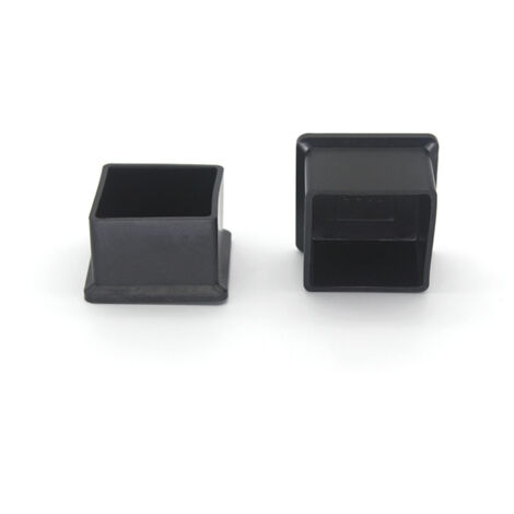 Sollbry 4 Pack Anti-Scratch PVC Patio Chair Leg Caps Square Floor Protectors for Furniture Tables Black 35 x 35mm
