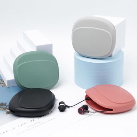 4 PCS Headphone Organizer And Silicone Cable Ties, Silicone Pouch For...