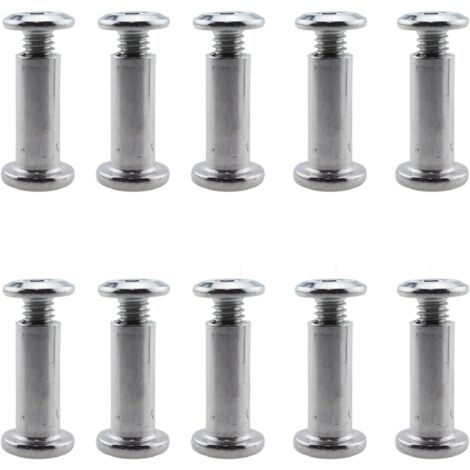 Sollbry 10Pcs M6 25MM Furniture Cap Bolts and Nuts Set Hex Socket Head Cap Screws Fit for Cabinet Furniture Boards and Worktops
