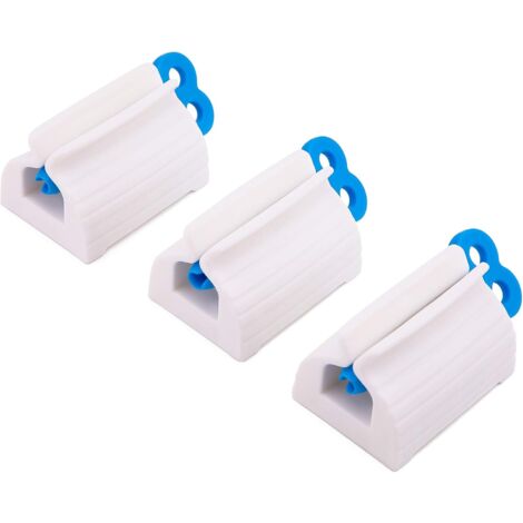 Sollbry Pieces Toothpaste Squeezer Dispenser Creative Bathroom Toothpaste Tube for Cosmetics, Cream, Paints, Lotions (Blue)